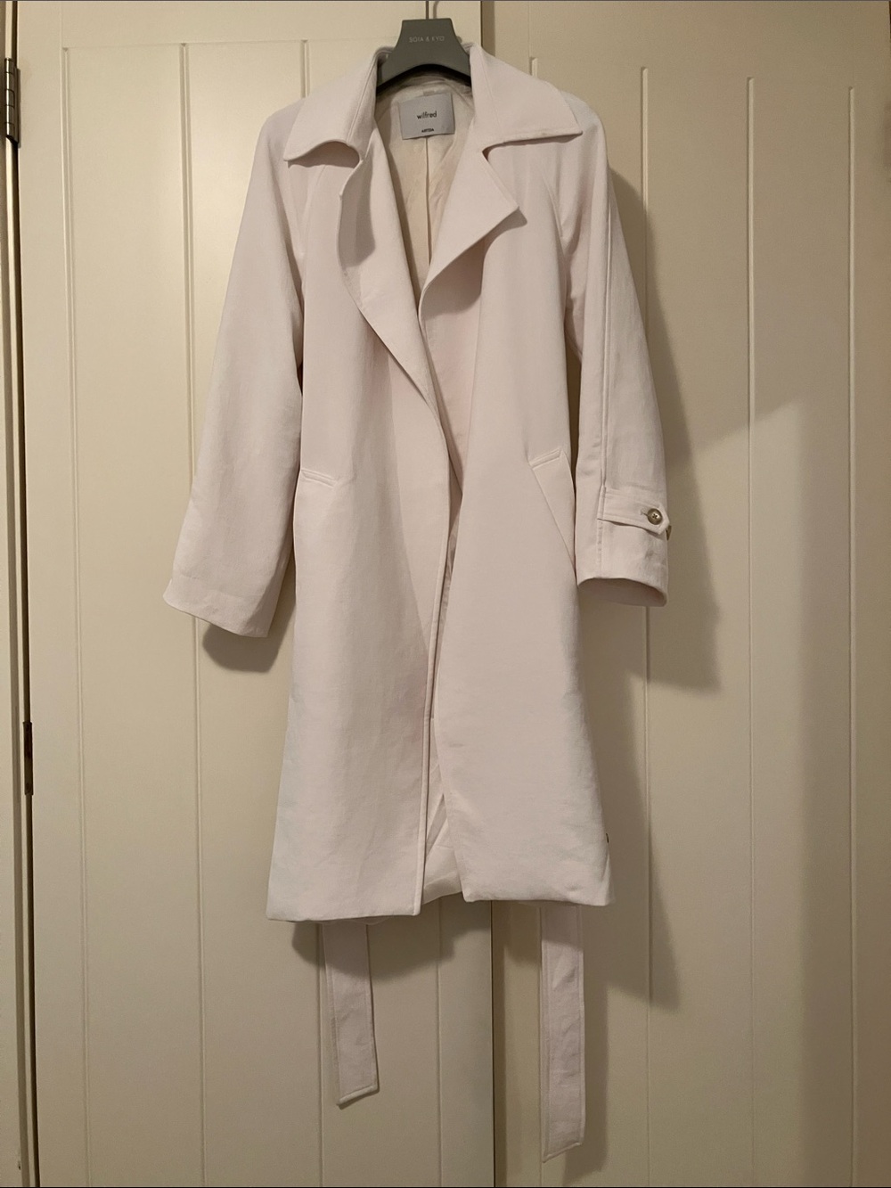 Wilfred Cream Tie-Waist Trench Coat